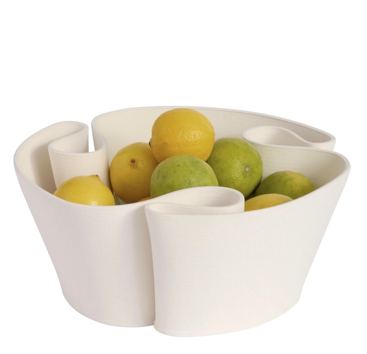 Set of white ceramic bowl on a white background